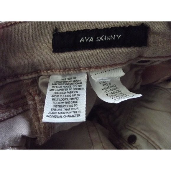 Lucky Brand Jeans 0/25 Pink Ava Mid Rise Skinny raw step down hem - Picture 11 of 12